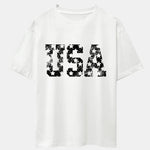 USA Print Drop Shoulder Oversize T-Shirt