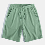 3 Pieces Drawstring Knitted Waffle Shorts
