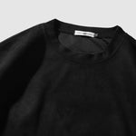 Men's Retro Suede Printed Casual Round Neck Short Sleeve T-Shirt