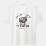 The Lost Lamb Print Drop Shoulder Oversize T-Shirt