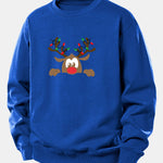 Christmas Reindeer Print Relax Fit Sweatshirt