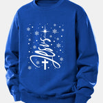 Christmas Jesus Print Relax Fit Sweatshirt