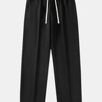 Straight Leg Pleated Pintuck Sweatpants