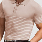 Men's Striped Knitted Business Casual POLO