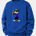 Sunglasses Rabbit Print Relax Fit Sweatshirt