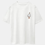 Duck You Print Drop Shoulder Oversize T-Shirt