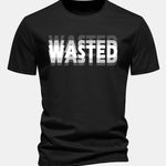 Regular Fit Wasted Print Cotton T-Shirt
