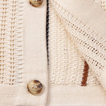 Stripe Crochet Button Up Shirt & Straight Leg Linen Pants