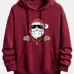 Hip Hop Santa Claus Print Relax Fit Hoodie