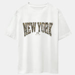Camouflage New York Print Drop Shoulder Oversize T-Shirt & Forest Camo Print Drawstring Shorts