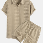 Geometric Diamond Jacquard Polo & Shorts