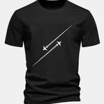 Regular Fit Fighter Jets Print Cotton T-Shirt