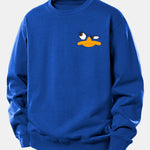 Emoji Duck Print Relax Fit Sweatshirt
