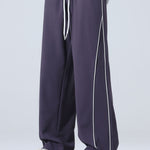 Wide Leg Pants With Side Stripes