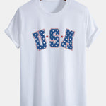 Regular Fit USA Print Cotton T-Shirt