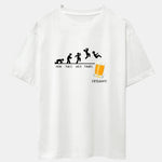Beer Weekly Evolution Print Drop Shoulder Oversize T-Shirt