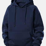 Koi Fish Lotus Print Drawstring Hoodie