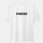 Vague Focus Print Drop Shoulder Oversize T-Shirt