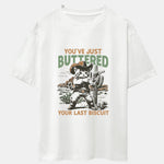 Cowboy Cat Print Drop Shoulder Oversize T-Shirt