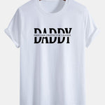 Regular Fit Daddy Print Cotton T-Shirt