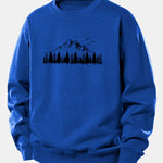 Mountain Nature Print Relax Fit Sweatshirt