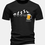 Regular Fit Beer Weekly Evolution Print Cotton T-Shirt
