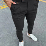 Men's double pocket casual business pants