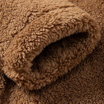 Teddy Fleece Button Up Hooded Coat