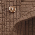 Men's Solid Corduroy Textured Long Sleeve T-Shirt