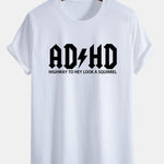 Regular Fit ADHD Print Cotton T-Shirt