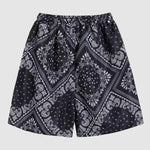 Men's Retro Paisley Print Casual Short Sleeve Shirt Shorts Set