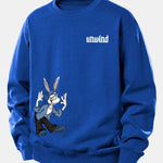 Rabbit Slogan Print Relax Fit Sweatshirt