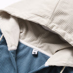 Long Sleeved Contrast Corduroy Hooded Shirt