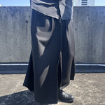 Drawstring Loose Layered Wide-Leg Pants