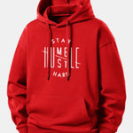 Stay Humble Hustle Hard Print Relax Fit Hoodie