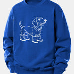Dog In Boots Print Relax Fit Sweatshirt