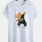 Regular Fit Cool Bear Print Cotton T-Shirt