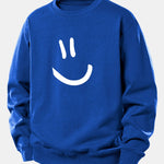 Smiley Face Print Relax Fit Sweatshirt