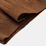 Stripe V Neck Knit Polo Shirt
