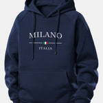 Milano Print Drawstring Hoodie