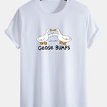 Regular Fit Goose Fist Bump Print Cotton T-Shirt