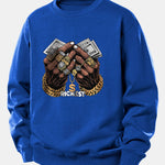 Money Hand Print Relax Fit Sweatshirt