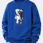 Robot Bear Print Relax Fit Sweatshirt