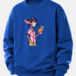 Vacation Pink Panther Print Relax Fit Sweatshirt