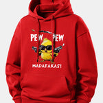 PEW PEW MADAFAKAS Chicken Print Relax Fit Hoodie