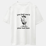 Cowboy Goose Print Drop Shoulder Oversize T-Shirt