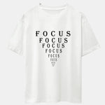 Focus Eye Chart Print Drop Shoulder Oversize T-Shirt