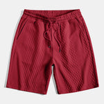 Diamond Geometric Jacquard Drawstring Shorts
