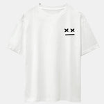 Facial Expression Print Drop Shoulder Oversize T-Shirt