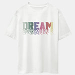 Dream Pixel Gradient Print Drop Shoulder Oversize T-Shirt